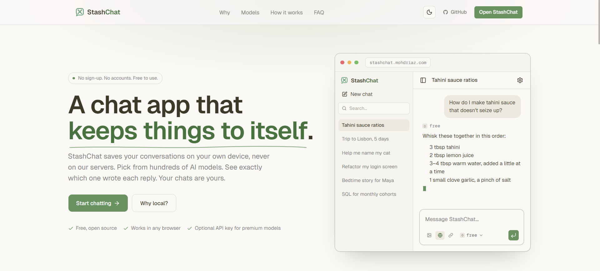 StashChat screenshot
